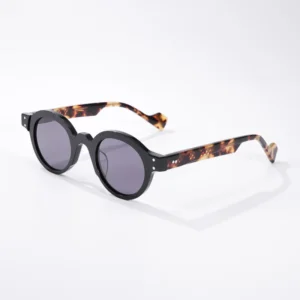 Men’s Japanese Retro Sun Glasses Circular Acetate Frame Tortoiseshell Color UV400 Small Frame Fashion Sunglasses