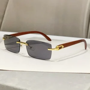 Men’s Luxury Outdoor Blackout Metal Frame Sunglasses UV Resistant Fashionable Square