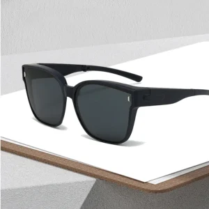 Men’s New Foldable UV Protection Sunglasses Comfortable Design with Myopia Glasses for Driving