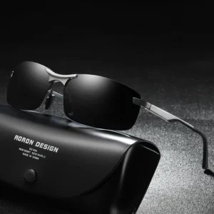 Men’s New Half frame Polarized Sunglasses Metal Driver Driving Sunglasses