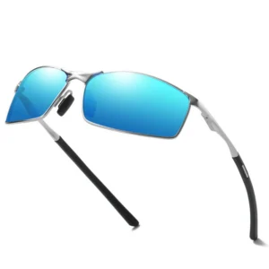 Men’s Photochromic Polarized Sunglasses UV400 Gold Frame for Sport Fishing Driving Night Vision Anti-Glare