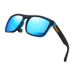 Men’s Polarized Sports Sunglasses Elastic Square Red PC Frame TAC Lenses for Outdoor Cycling Fishing