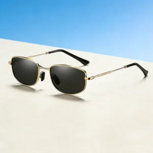 Men’s Polarized Sunglasses UV Protection Photochromic Driving Glasses Business Metal Frame Eyewear