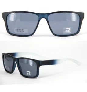 Men’s Rectangle Eye Shape Sunwear with Progressive Color in Temple TR90 Polarized Sunglasses UV400