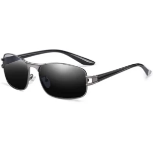 Men’s Retro Designer Sunglasses Fashion Metal Frame with Polarized Lenses