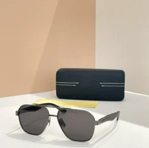 Men’s Retro Metal Frame Glasses Outdoor Sunglasses Fashion UV400 Blackout