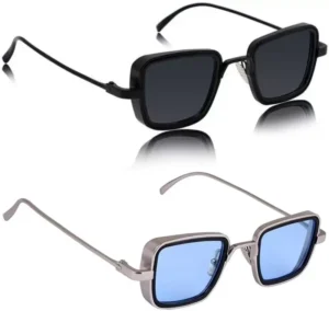 Men’s Retro Thick Edge Metal Shades for Women Trend Square Punk Metal Frame Sun Glasses Lentes De Sol Hombre
