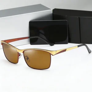Men’s Square Frame Sunglasses Branded Designer Polarized UV Protection Shades Driving Glasses Male AD559