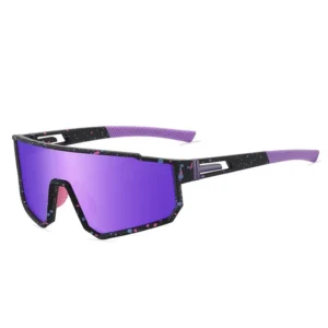 Men’s Sunglasses Custom Sports Goggles with One Piece Lens PC Frame TAC Lenses for Outdoor Riding