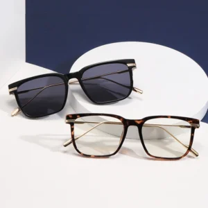 Men’s Sunglasses Designer Luxury Vintage Anti blue Light Eyeglasses Classic Fashion Rectangle Optical Metal Frame