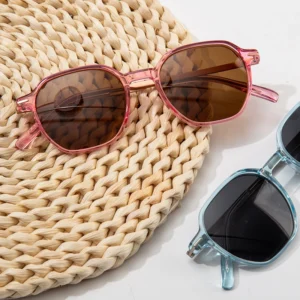 Mens Sunglasses Square Frame Half Titanium Material Sunglasses Men’s Simple Frame Female Optical Sunglasses