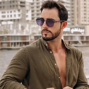 Men’s Sunglasses UV Lens Comfortable Fit for Driving Urban Style Metal Frame