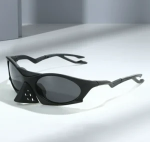 Men’s TR90 Sports Sunglasses Custom Logo Square Shaped PC Lenses Windproof Glasses Fashionable Style