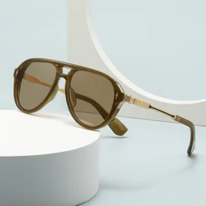 Men’s pilot Glasses Retro Double Bridge square Sunglasses Sunglasses Stock 6052