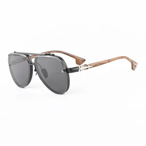 Mens pilot Wooden Side Frames Oversized Men Women Beach Travel Uv Protection Customizable Sunglasses