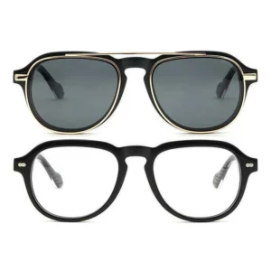 Metal Clip Unisex Women Prescription Sunglasses Acetate Full Rim Frame Comfortable Polarized Fashion UV Protection Model G5755