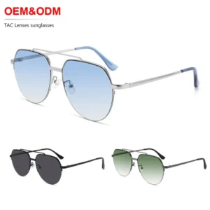Metal Frame Custom Logo High Quality Luxury Outdoor UV400 Sun Glasses Women Men Retro Fashion Sunglasses