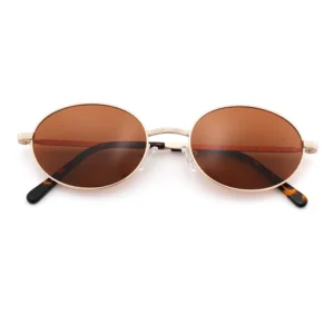 Metal Men’s Full Rim Sunglasses Round Eyeglass Frames with UV400 TAC Metal Sunglasses OEM Accepted