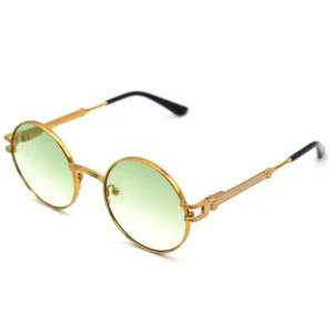 Metal Rimless Round Frames Light Weight Unisex UV400 Sunglasses for Men Women