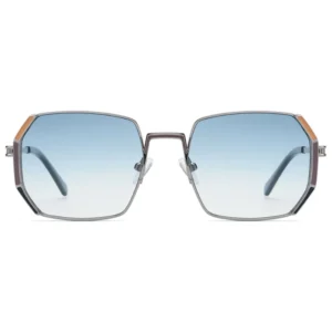 Metal Ring Wire Color Dot Paint Decorative Metal Polarized Sunglasses Fashion Square Frame Sunglasses
