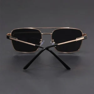 Metal Sunglasses Men Double Bridge Sunglasses Ladies Mens Square Sunglasses