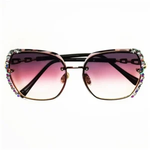 Metal Sunglasses New Design Latest Fashion Frame China Factory Women Diamond Sunglasses