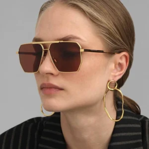 Metal Sunglasses Personality Polygon Sunglasses Outdoor Trend for Men and Women Sunglasses Shade