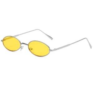 Metal Sunglasses Vintage Small Oval Shades Sunglasses Men Women Cat Eye Sun Glass