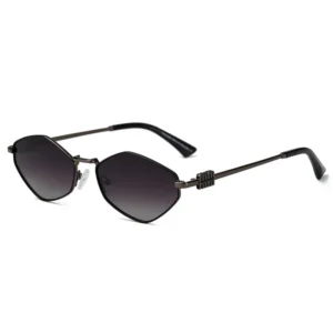 Metal Women’s Small Frame Polygonal UV400 Polarized Fashion Sunglasses with Anti UV Protection for Outdoor Sports