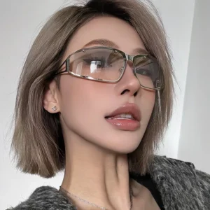 Metal Y2K Punk Style Hollow Full Rim Women’s Sunglasses PC Lenses Adult UV Protection Fashion