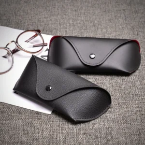 Microfiber Sunglasses Case Soft PU Leather Frame Storage Box Custom Foldable Eyewear Case with Printed Logo