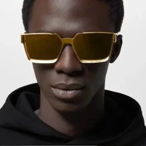 Millionaire Sunglasses Trendy Square Sunglasses for Men Women Plastic Metal Frame Luxury Designer Retro Shades
