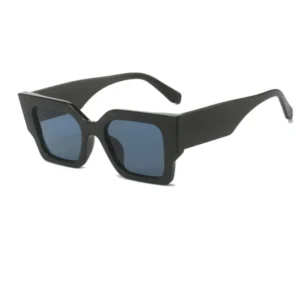 Millionaire Sunglasses for Men Fashion Brand Designer UV400 Black Retro Thick Square Frame Custom Logo Blue Frame