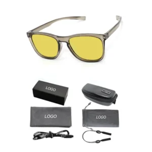 Minimalist TR90 PC Frame Square Custom Logo Sunglasses UV400 Polarized TAC Lenses Comfortable for Beach Outdoor Activities