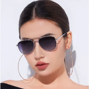 Model 31914 Round Women Metal Polarized Sunglasses UV400