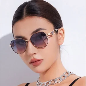 Model 31970 Polygon Women Metal Sunglasses Polarized Sunglasses Ready Stock Eyeglasses Frames Ray Sun UV400