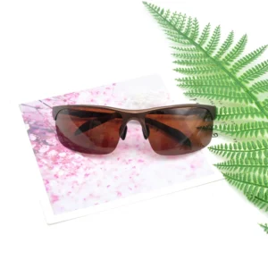 Modern Unisex Square Sunglasses Portable Aluminum Frame Powerful Polarized Lens Daily Wear for Outdoor Driving