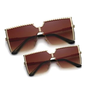Mothers Day Gift Toddler Square Kids Sunglasses Girls Metail Small Matching Mommy and Me Gradient