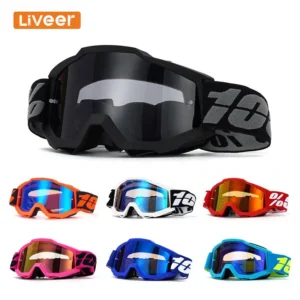 Motorcycle Goggles Cycling Travel Ski Dirt Bike ATV Motocross Anti Fog UV400 Protection Custom Clear