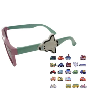 Multi Designs of Silicone Cute Vehicle Charms for Kids Adults Glasses Sunglasses