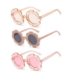 Multi-color Plastic Sunflowers Fashion Custom logo UV400 Cute Baby Children Kids Sunglasses Cool Custom Logo Kids Glasses