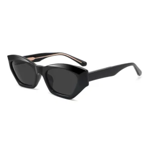 Narrow Frame Cat Eye Polarized Sunglasses TR Frame Plate Legs Driving Shades for Men Women