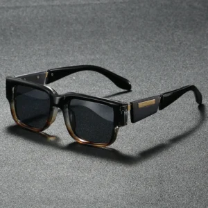 Narrow Rectangular Frame Sunglasses Square Sunglasses Thick Frame Simple Black Plastic Sunglasses