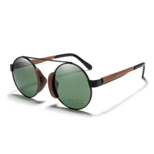 Natural Colorful Retro Wood Frame Polarized Sunglasses Men Custom Logo Bamboo Sandal Wooden Sunglasses