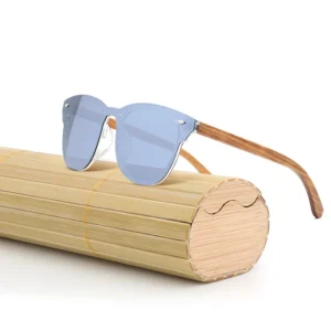New Arrival Bamboo Sunglasses Wooden One Piece Lens SunGlasses UV400