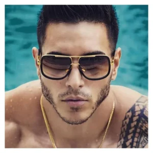New Arrival Brand Designer Custom Logo Fashion Women Square Vintage Metal Frame Mens Sun Glasses Sunglasses