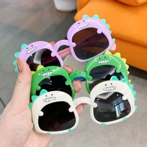 New Arrival Dinosaur Cartoon Boys Adjustable Frame Custom Logo Children Sunglasses Outdoor UV Protection