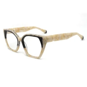 New Arrival Fashion Blue PC Acetate Flat Lens Eyewear Big Square Frame Colorful Reading Glasses