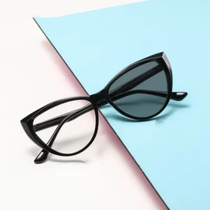 New Arrival Fashion Change Color Women Optical Eyeglasses Custom logo Cay Eye Photochromic Anti Blue Glasses Frame