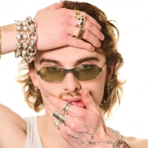 New Arrival Fashion Sunglasses Retro Small Frame Personality Metal Narrow Frame UV Protection Unisex